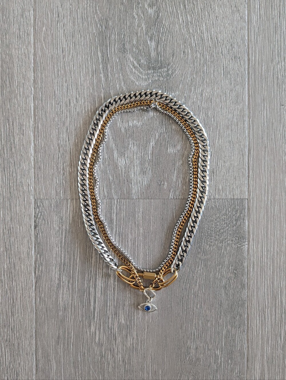 Artizan Joyeria Mixed Metal Evil Eye Necklace Set
